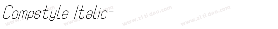 Compstyle Italic字体转换